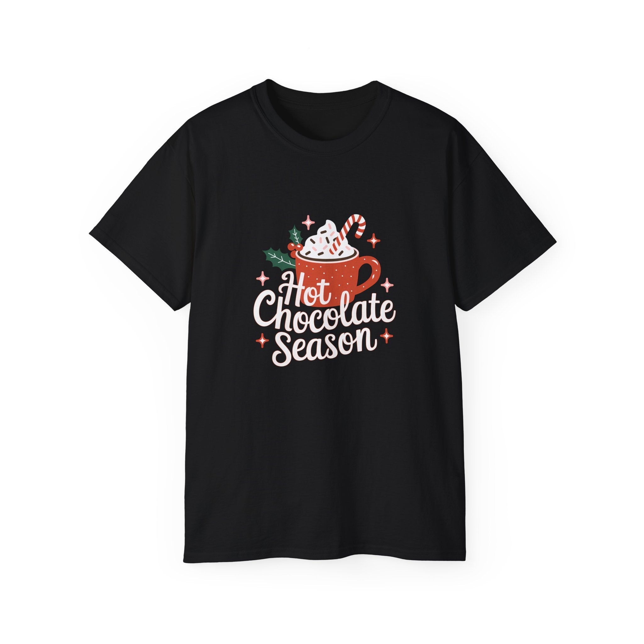 Hot Chocolate Season Xmas Ugly Christmas Shirt | Merry Ugly Xmas Gifts | Ugly Christmas Merchandise | Christmas Unisex T-Shirt Main image