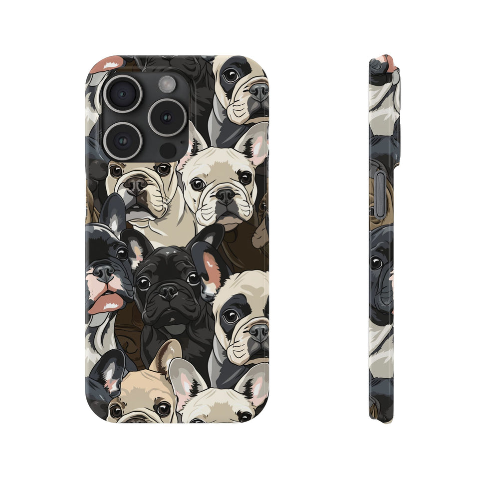 Premium French Bulldogs iPhone Case | Cute Frenchie Gifts Slim Phone Cases