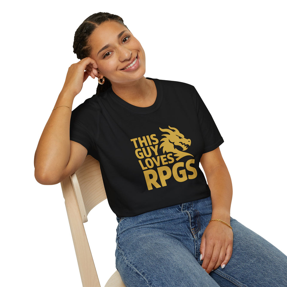RPG Unisex T-Shirt This Guy Loves RPGs Role Playing Games Shirt