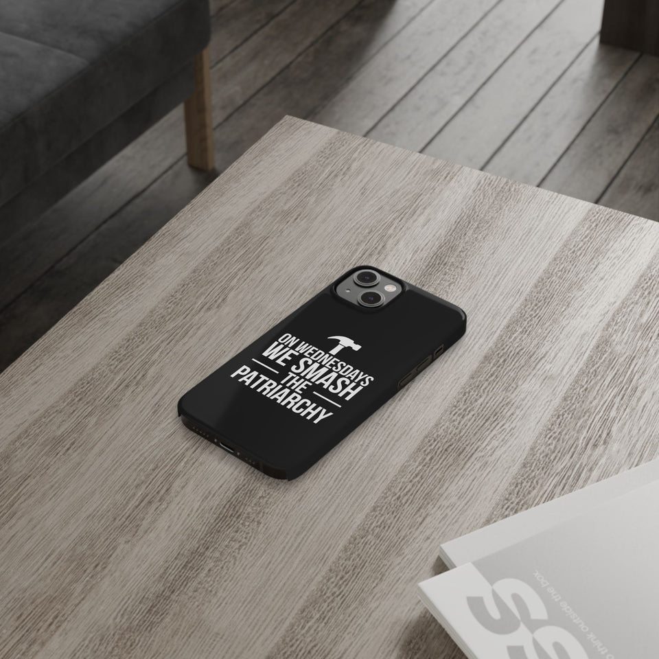 Premium On Wednesdays We Smash The Patriarchy iPhone Case | Feminist Gifts Slim Phone Cases