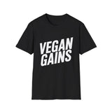 Vegan Gains T-Shirt — Plant-Powered Fitness Tee Vegan Gains T-Shirt — Plant-Powered Fitness Tee