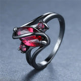 Women's Red Crystal Ring Women's Red Crystal Ring