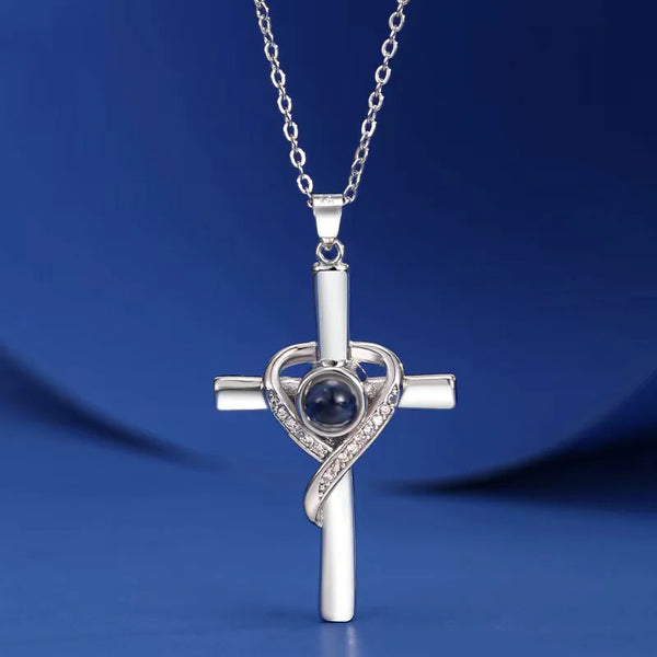 Heart Cross Necklace | Faith Jesus Necklace