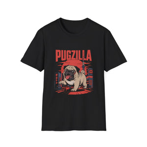 Pugzilla Funny Pug Owner Lover T-shirt, Pug Japanese Monster Tee, Pug Mom Shirt, Pug Dad Gift, Pug Owner Shirt