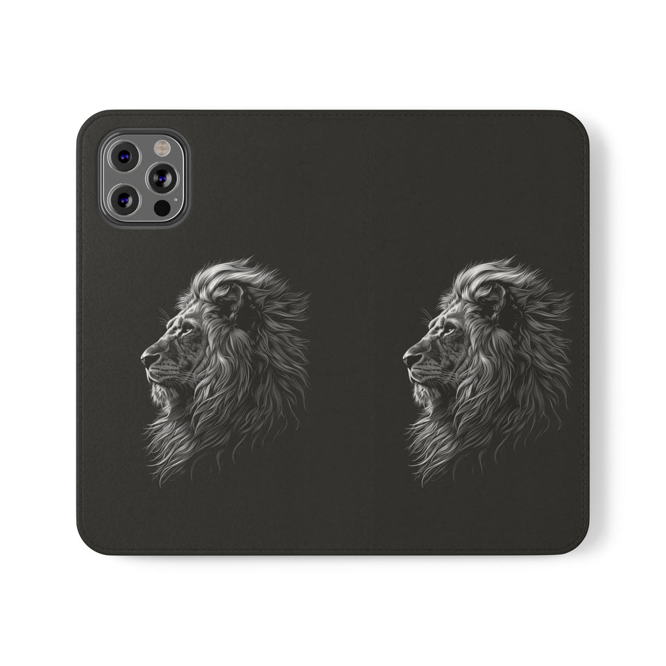 Lion Phone Case | Lion Wallet Phone Case Gifts | IPhone & Samsung Galaxy Lion Flip Cases