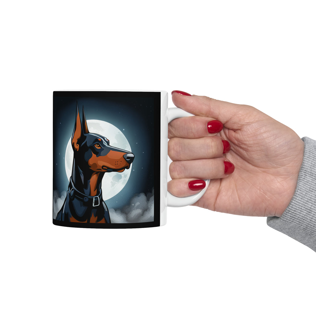 Doberman Mug | Doberman Gifts | Doberman Presents Moon Ceramic Mug 11oz