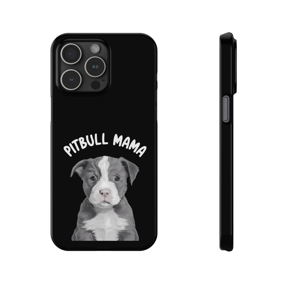 Premium Pitbull Mama iPhone Case | Pitbull Gifts Slim Phone Cases