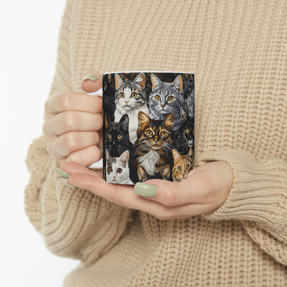 Cute Cats Mug | Cat Coffee Mug | Cute Cat Gift | Funny Cat Presents | Cat Mug 1 11oz