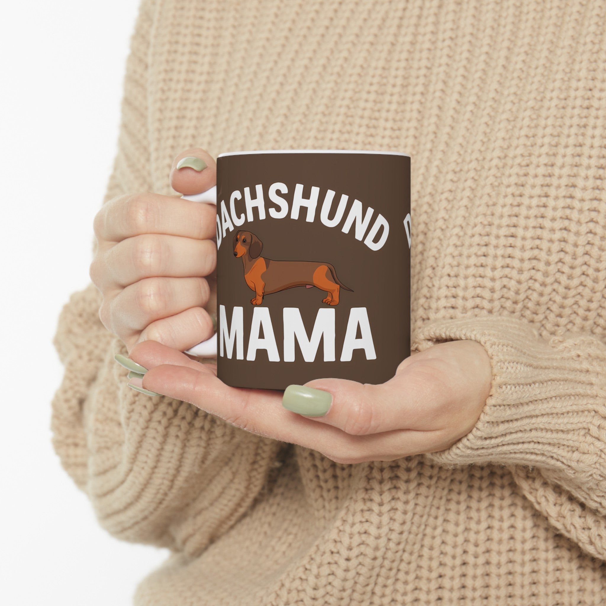 Dachshund Mama Mug | Dachshund Gift | Dachshund Merchandise | Weiner Dog Gifts | Dachshund Presents Ceramic Mug 11oz 2
