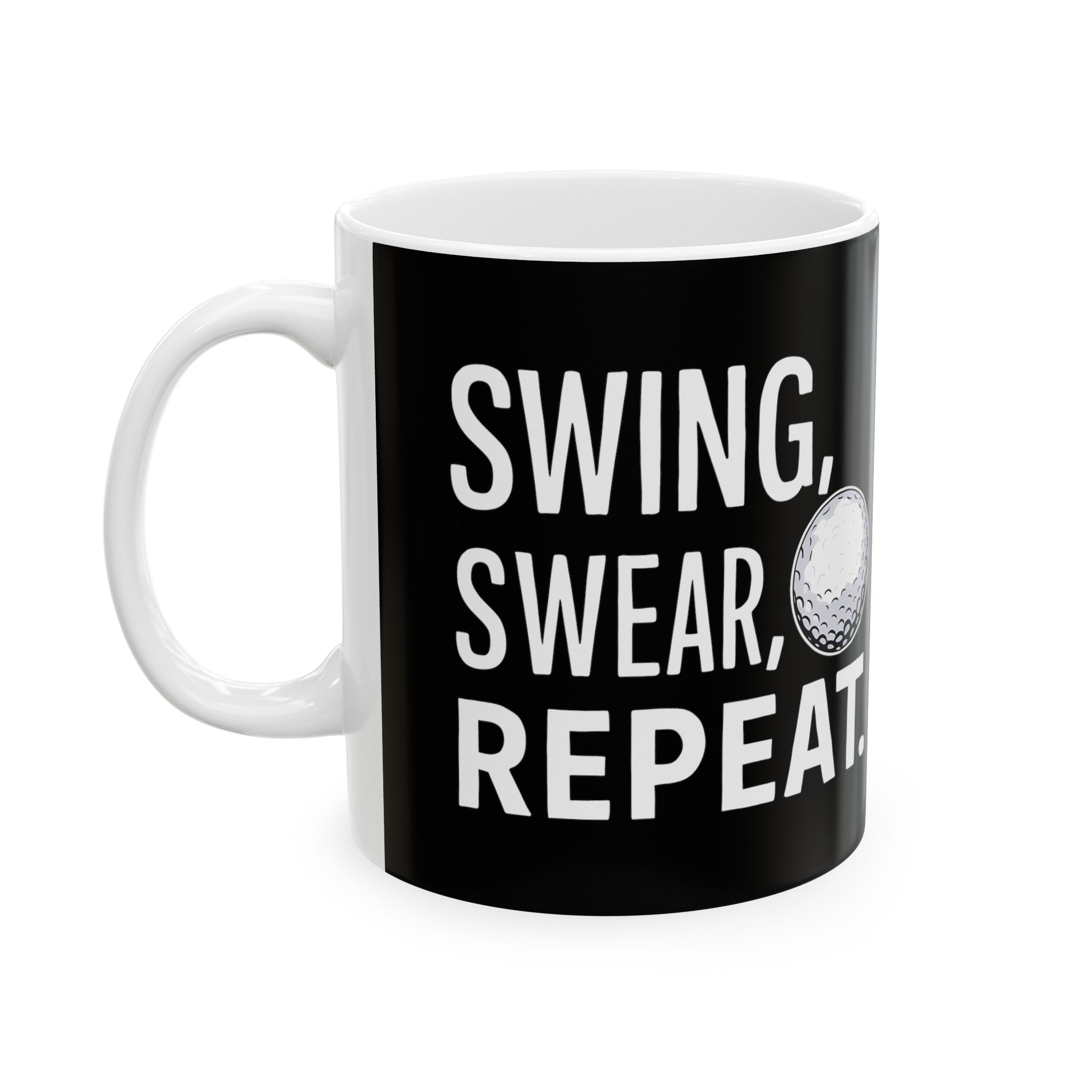 Golf Swing Swear Repeat Golf Mug | Golf Gift | Golf Coffee Mug | Golf Gift Ideas Mug 11oz Main image