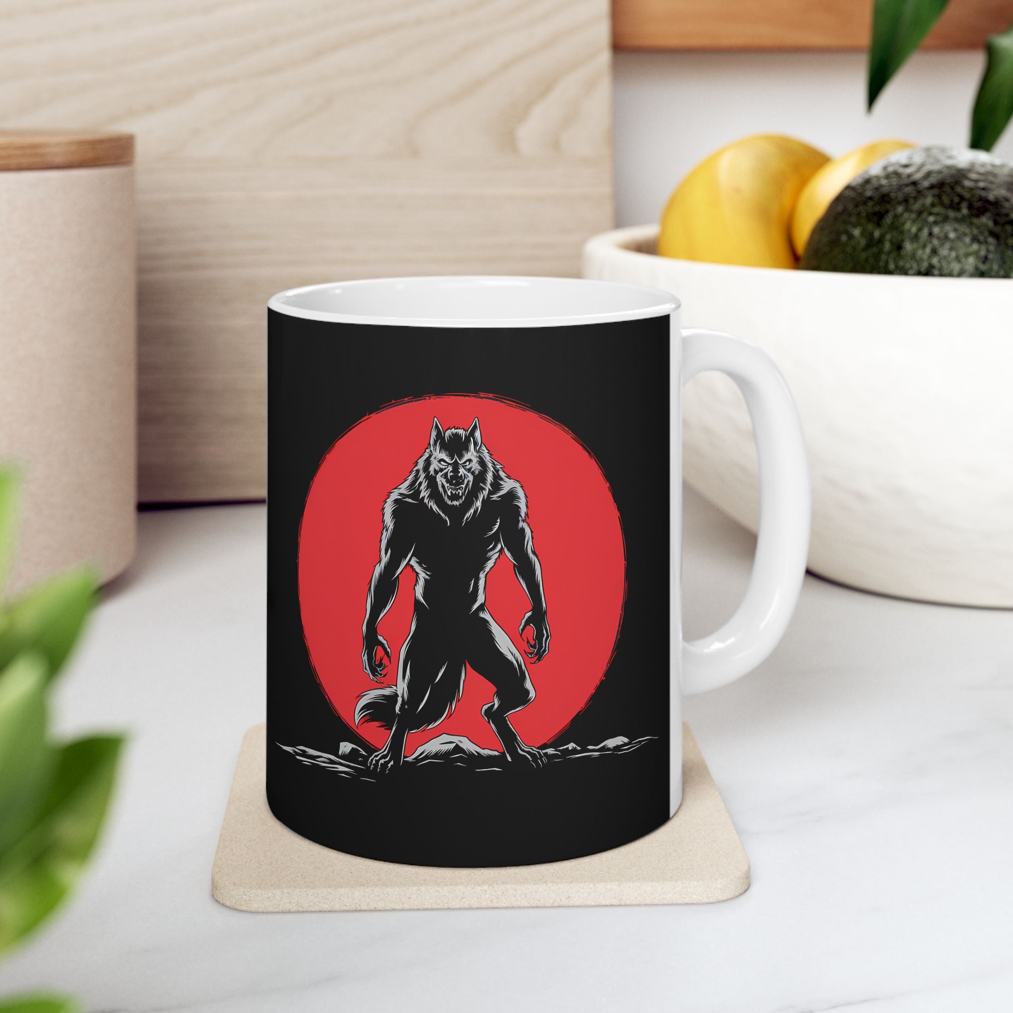 Werewolf Red Moon Mug
