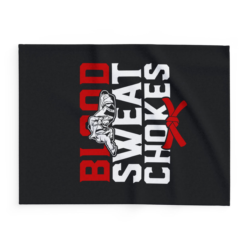 Brazilian Jiu Jitsu Blanket | Blood Sweat Chokes BJJ Arctic Fleece Blanket