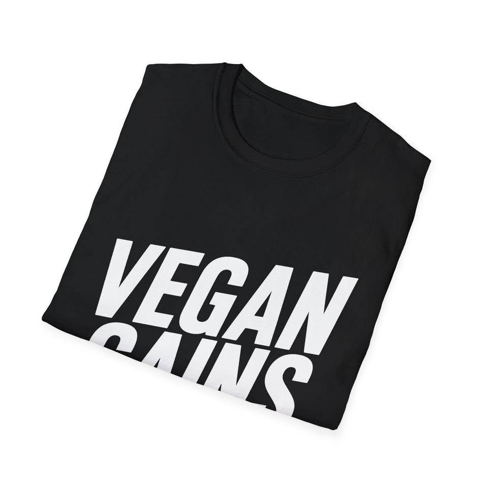 Vegan Gains T-Shirt — Plant-Powered Fitness Tee