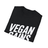 Vegan Gains T-Shirt — Plant-Powered Fitness Tee Vegan Gains T-Shirt — Plant-Powered Fitness Tee