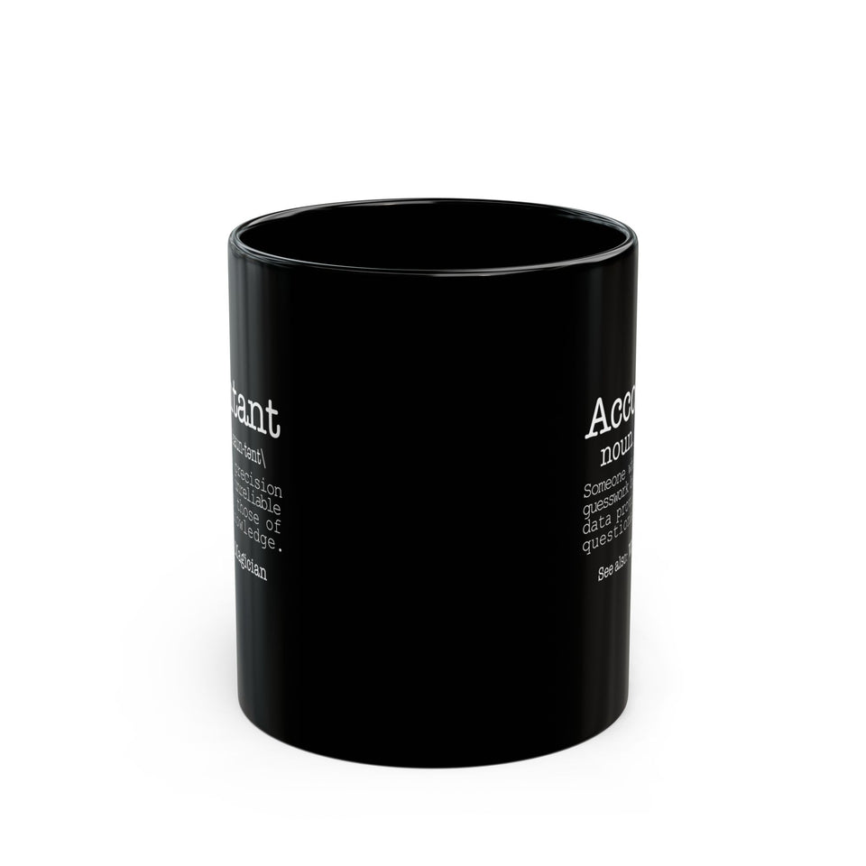 Accountant Definition Black Mug – Funny Accountant Gift Coffee Cup (11oz/15oz)
