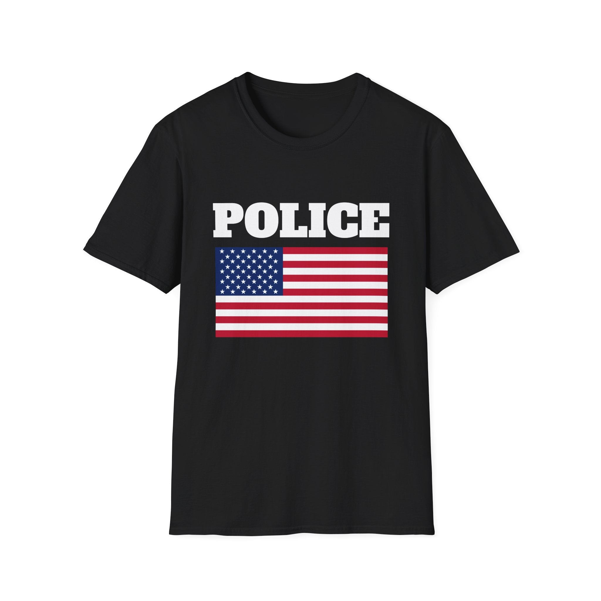 Police American Flag 4th of July USA Flag Patriotic T-Shirt - Police Officer American Flag 4th of July USA Tee