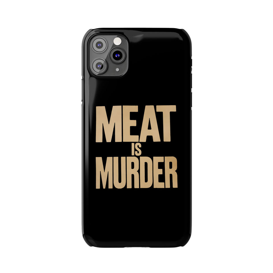 Premium Vegan Meat Is Murder iPhone Case | Vegan Gifts Slim Phone Cases
