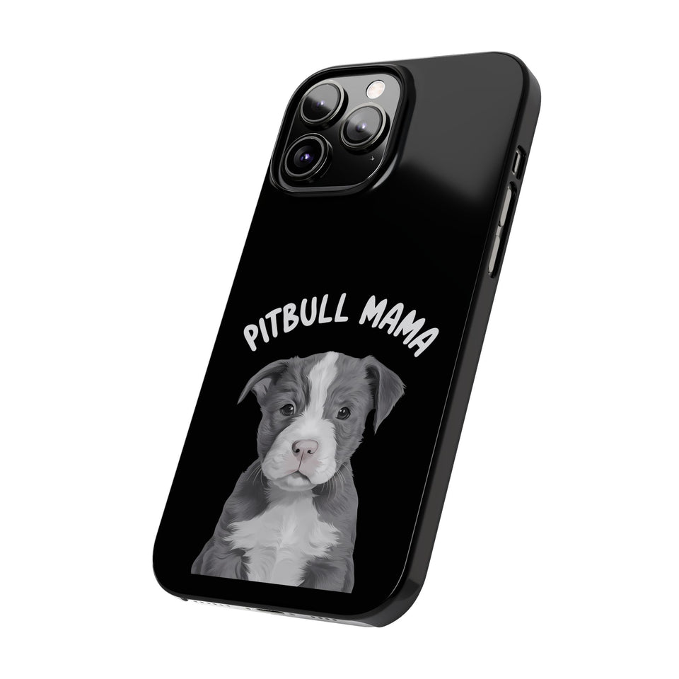 Premium Pitbull Mama iPhone Case | Pitbull Gifts Slim Phone Cases