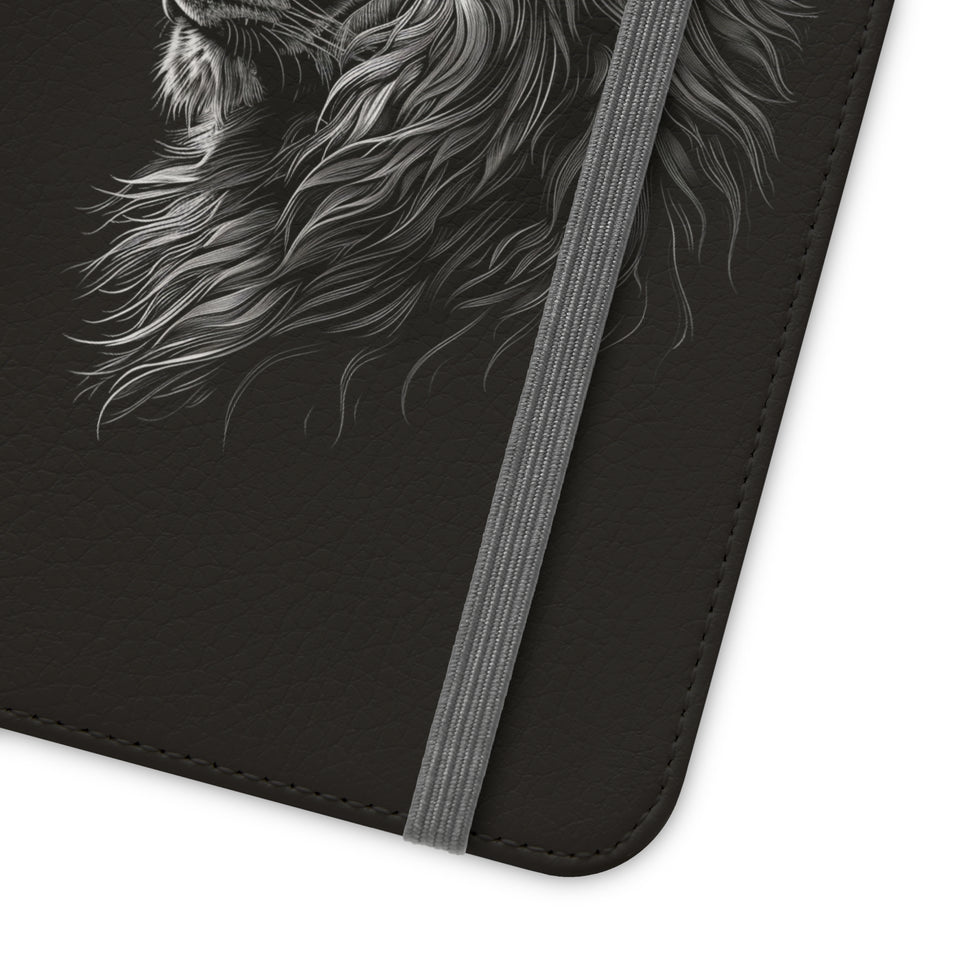 Lion Phone Case | Lion Wallet Phone Case Gifts | IPhone & Samsung Galaxy Lion Flip Cases