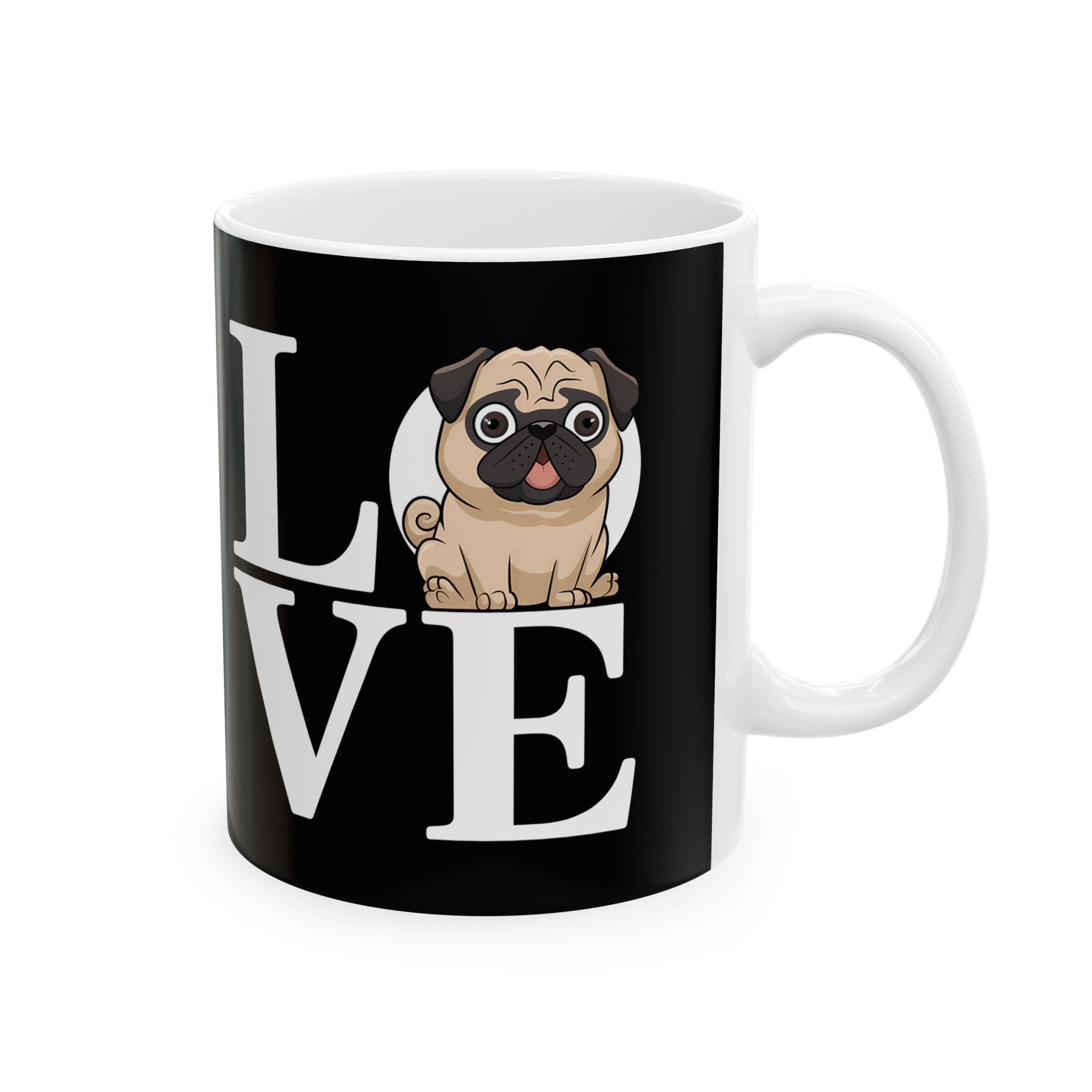 Love Pugs Ceramic Mug | Pug Gifts (11oz)