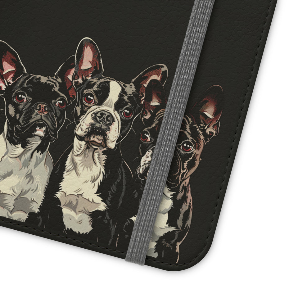 Boston Terrier Phone Case | Boston Terrier Wallet Phone Case | IPhone & Samsung Galaxy Boston Terrier Flip Cases