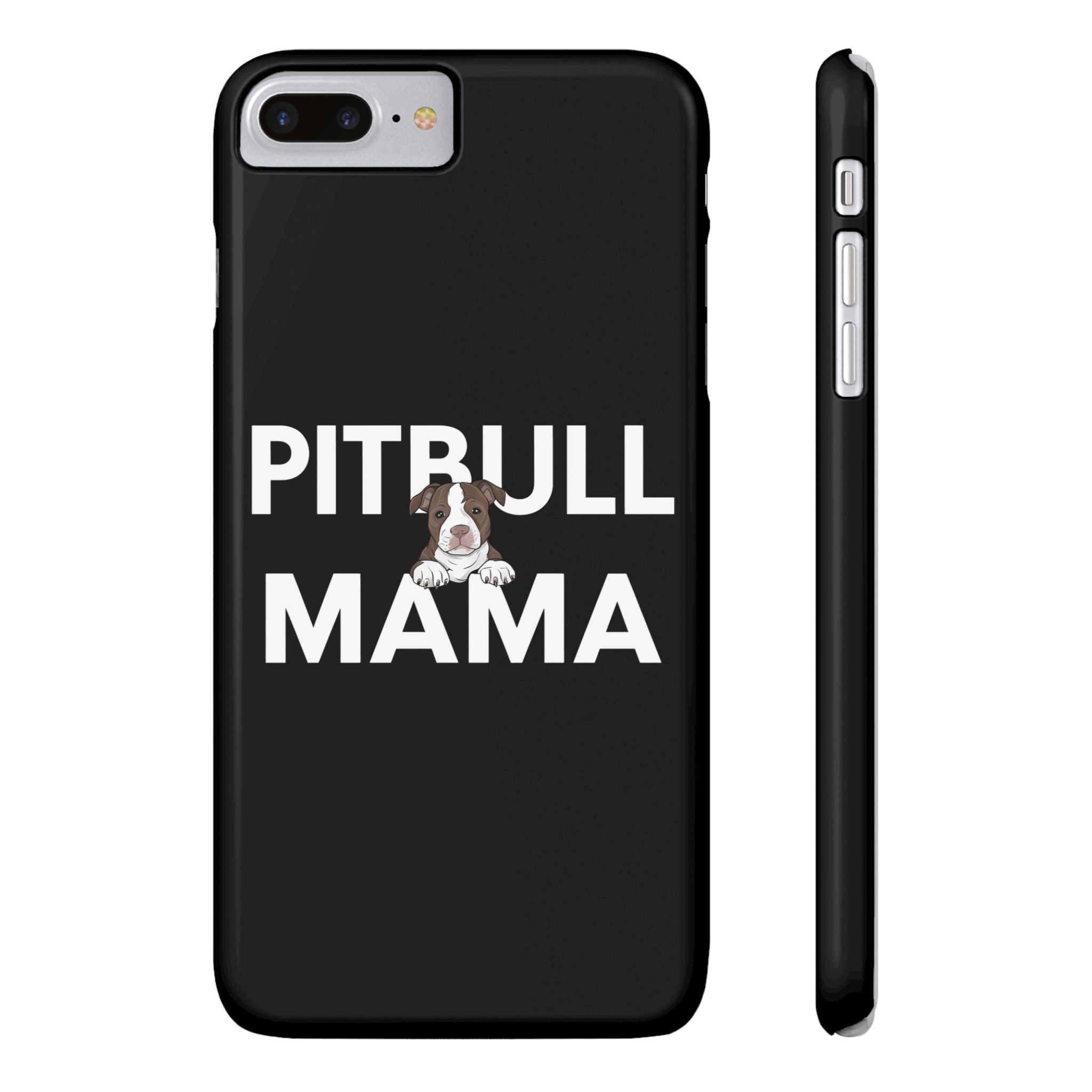 Premium Pitbull Mama 3 iPhone Case | Pitbull Gifts Slim Phone Cases