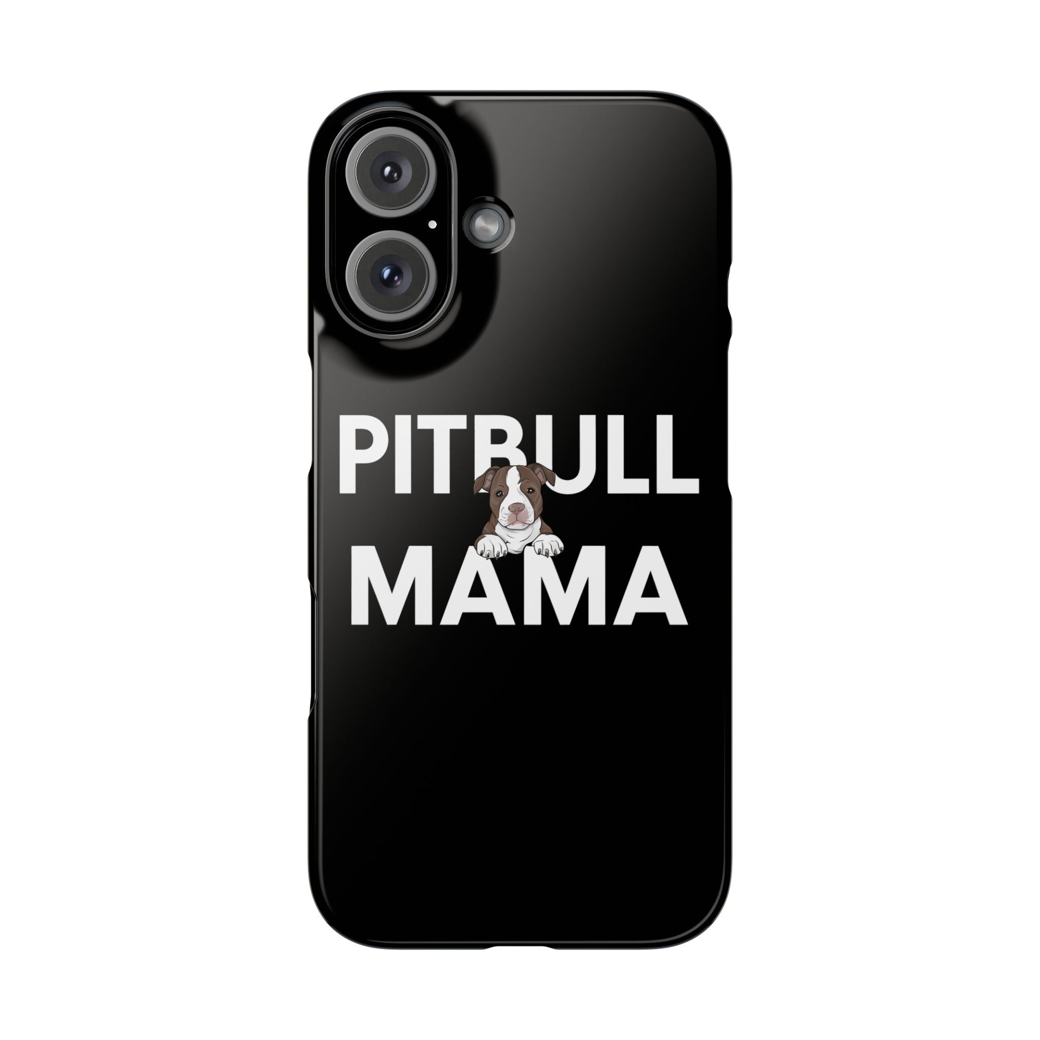 Premium Pitbull Mama 3 iPhone Case | Pitbull Gifts Slim Phone Cases Main image