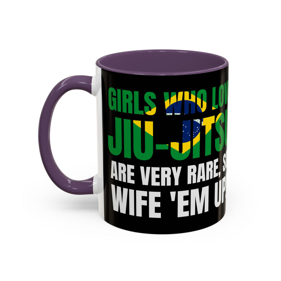 Brazilian Jiu Jitsu Girls Who Do Jiu-Jitsu | BJJ Accent Coffee Mug