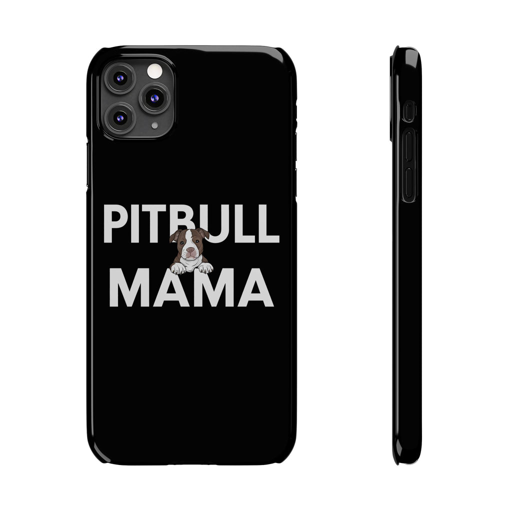 Premium Pitbull Mama 3 iPhone Case | Pitbull Gifts Slim Phone Cases