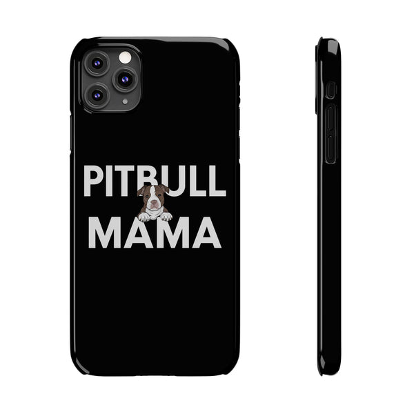 Premium Pitbull Mama 3 iPhone Case | Pitbull Gifts Slim Phone Cases
