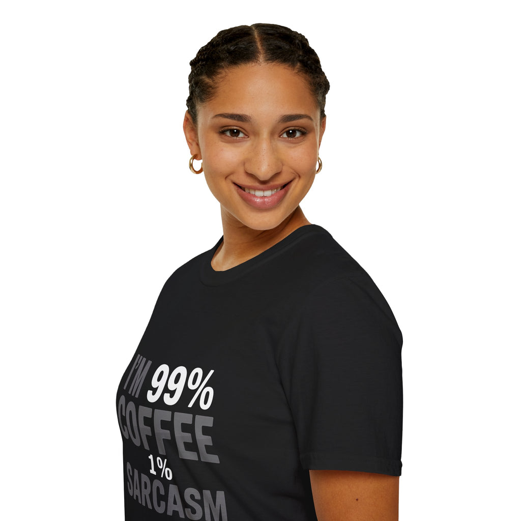 Coffee Lover T-Shirt - I’m 99% Coffee 1% Sarcasm 2 Coffee Shirt