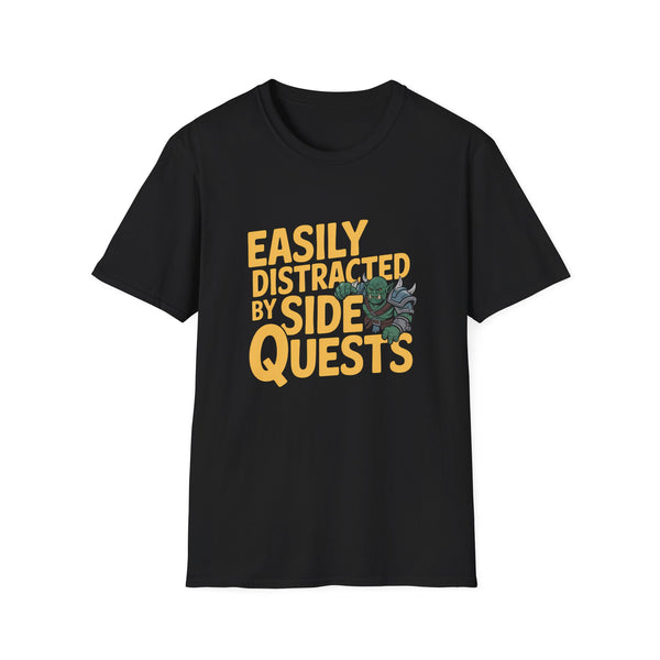 Easily Distracted By Side Quests T-Shirt — RPG Gamer Tee 2