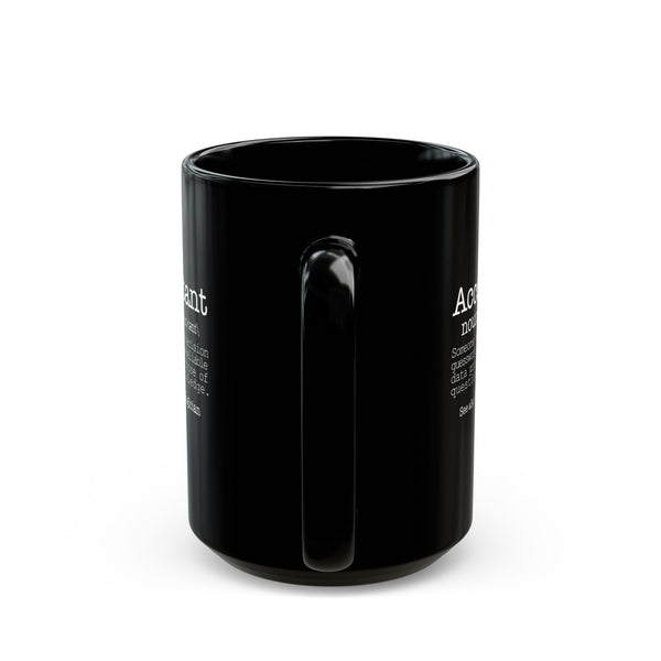 Accountant Definition Black Mug – Funny Accountant Gift Coffee Cup (11oz/15oz)
