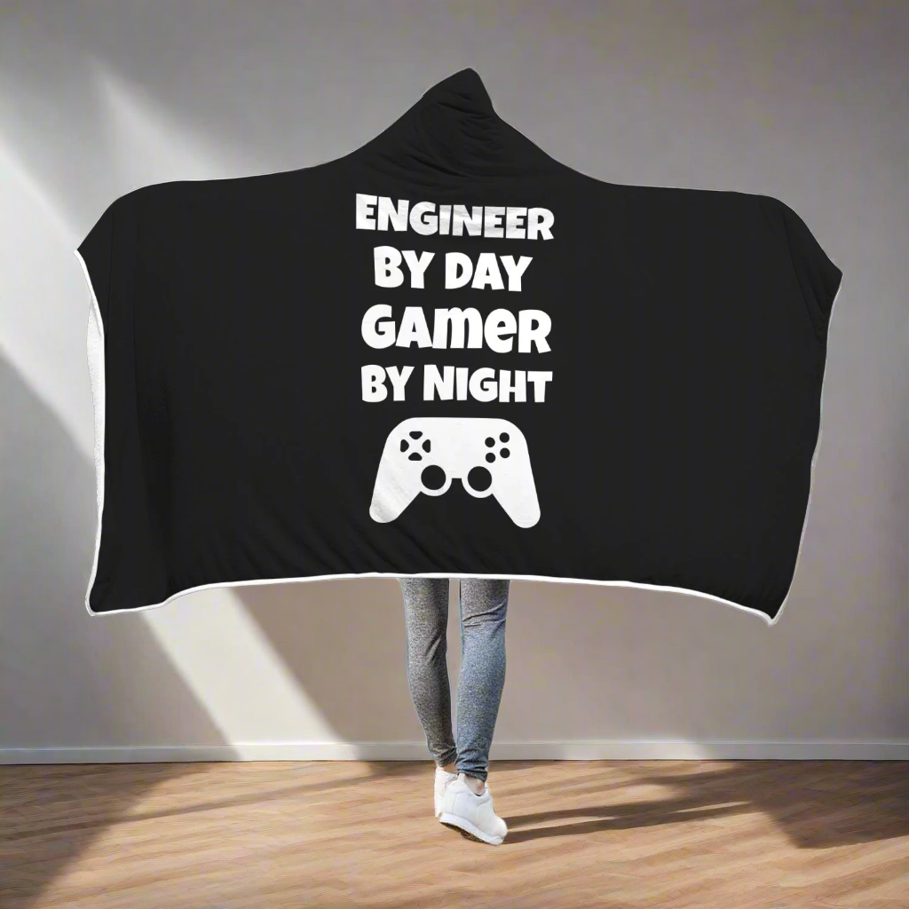 Engineer By Day Gamer By Night Hooded Blanket Main image