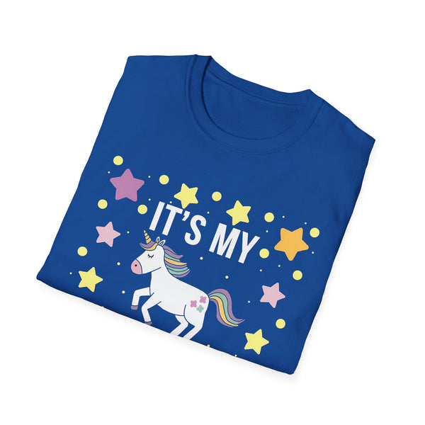 Unicorn It's My Birthday - Unicorn T-Shirt - Softstyle