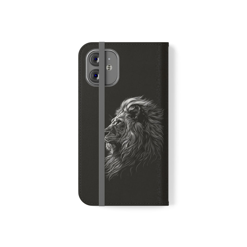 Lion Phone Case | Lion Wallet Phone Case Gifts | IPhone & Samsung Galaxy Lion Flip Cases