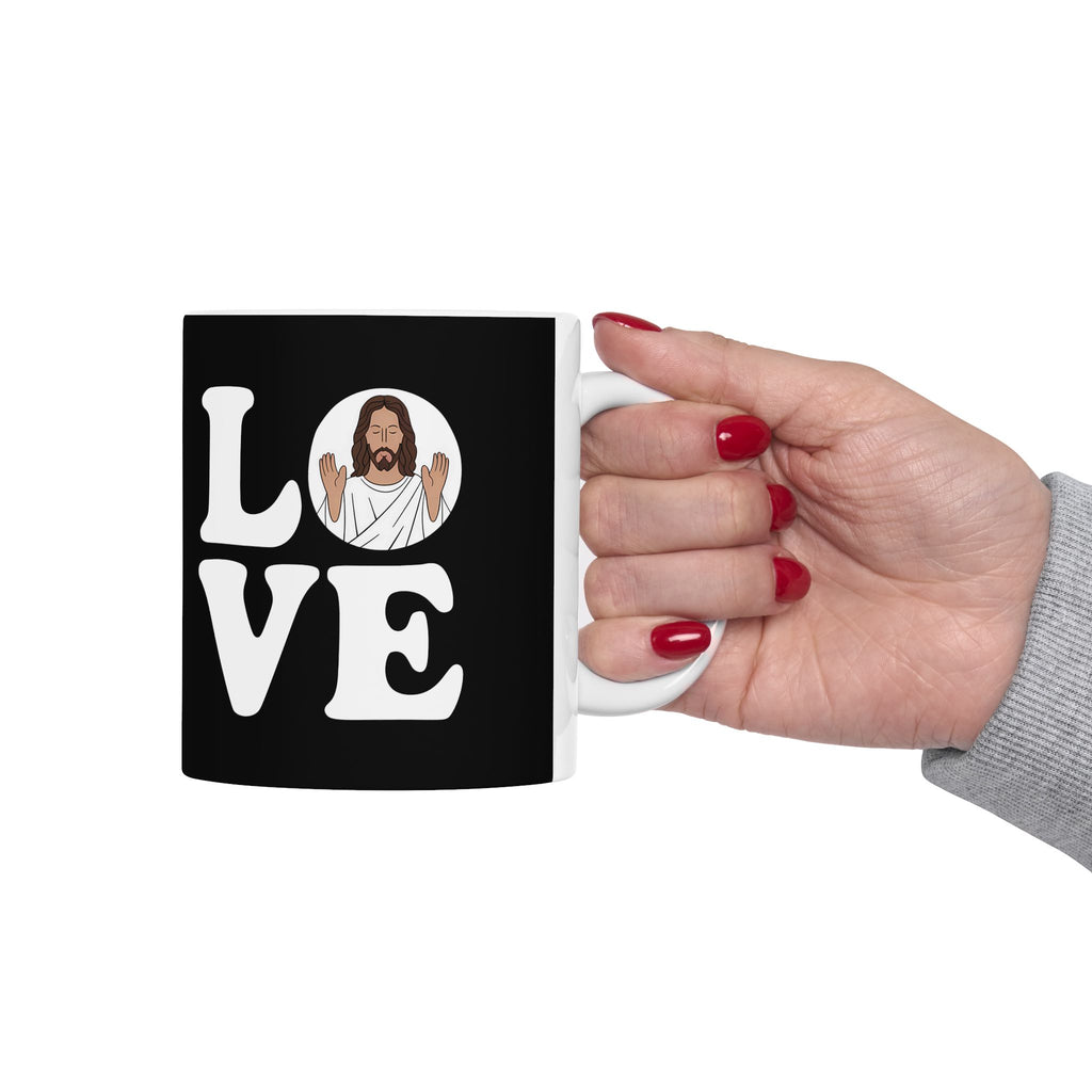 Love Jesus Ceramic Mug | Faith In Jesus Gifts (11oz)