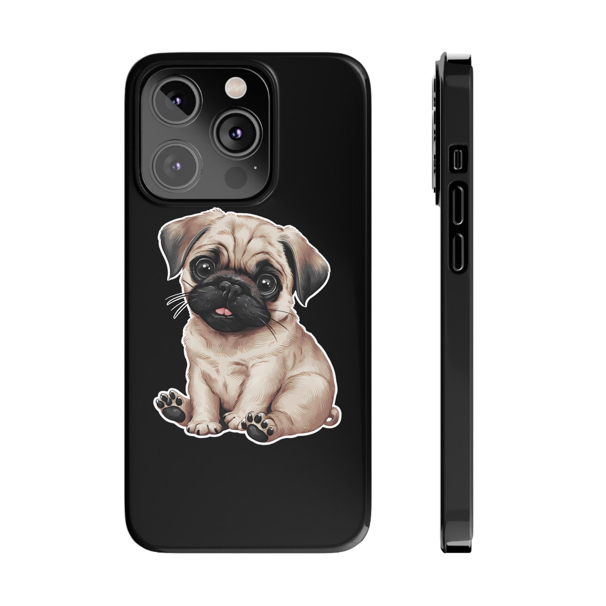 Premium Pug Puppy iPhone Case | Cute Pug Gifts Slim Phone Cases