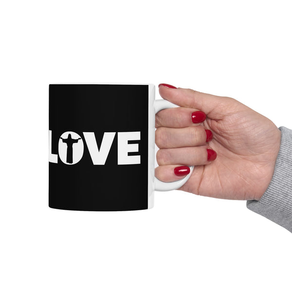 Love Jesus Ceramic Mug | Love Faith In Jesus Gifts (11oz)