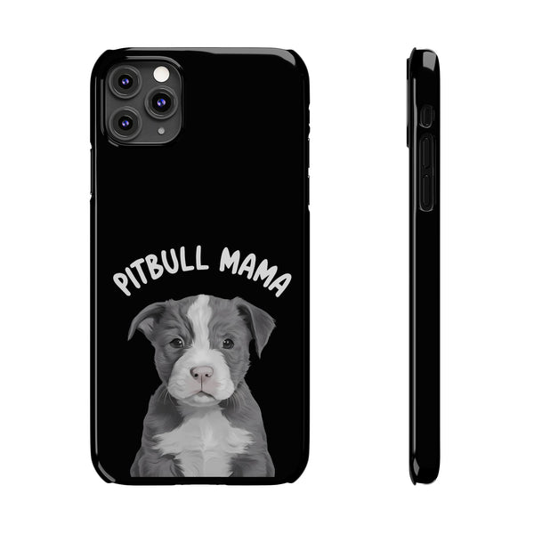 Premium Pitbull Mama iPhone Case | Pitbull Gifts Slim Phone Cases