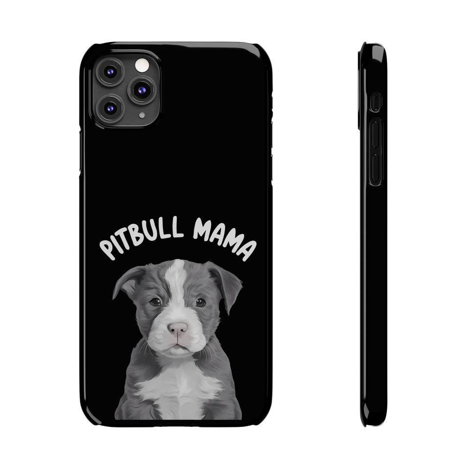 Premium Pitbull Mama iPhone Case | Pitbull Gifts Slim Phone Cases