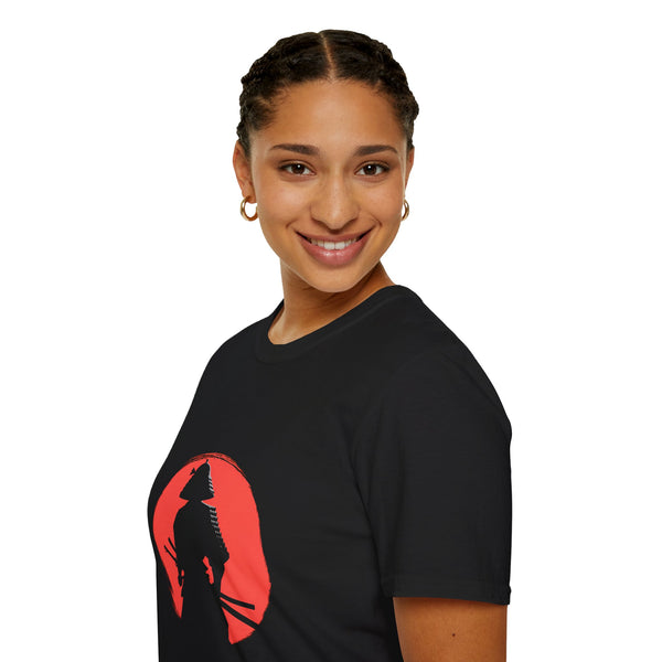 Samurai Red Moon T-Shirt | Unisex Samurai Shirt