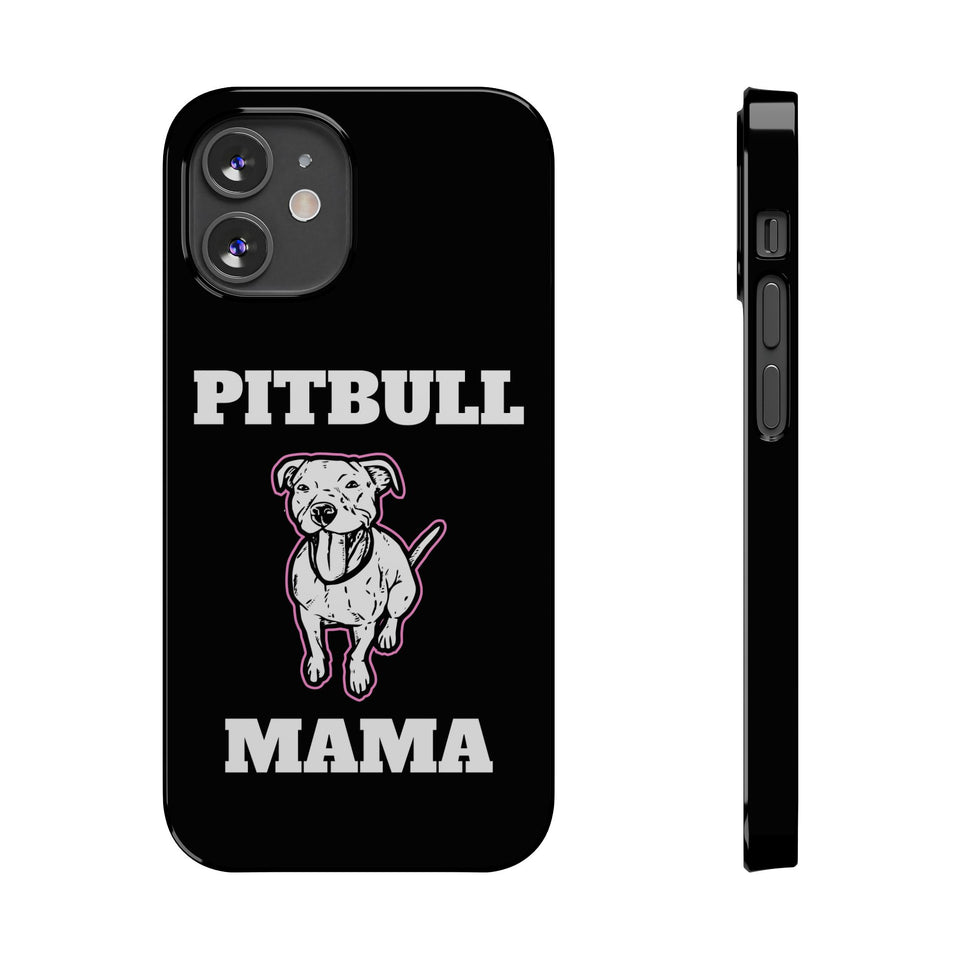 Premium Pitbull Mama 2 iPhone Case | Pitbull Gifts Slim Phone Cases