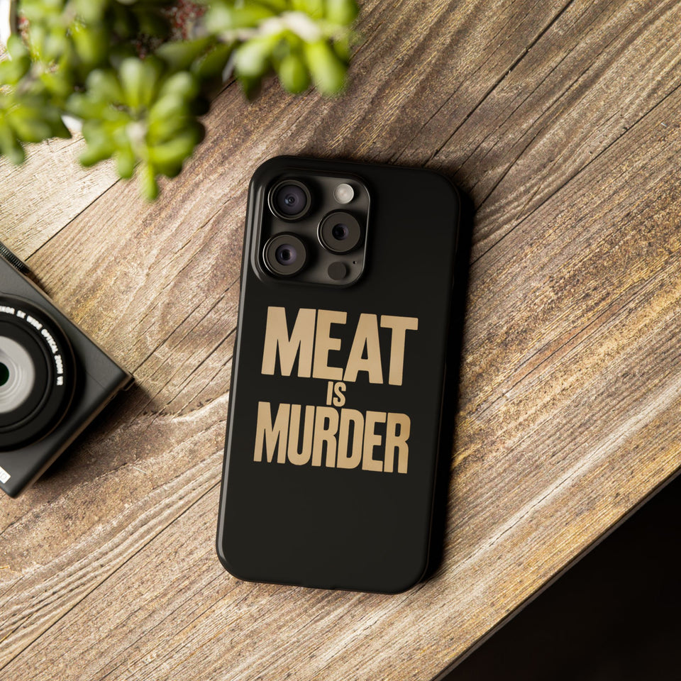 Premium Vegan Meat Is Murder iPhone Case | Vegan Gifts Slim Phone Cases