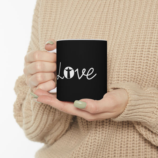 Love Jesus Faith Ceramic Mug | Love Faith In Jesus Gifts (11oz)