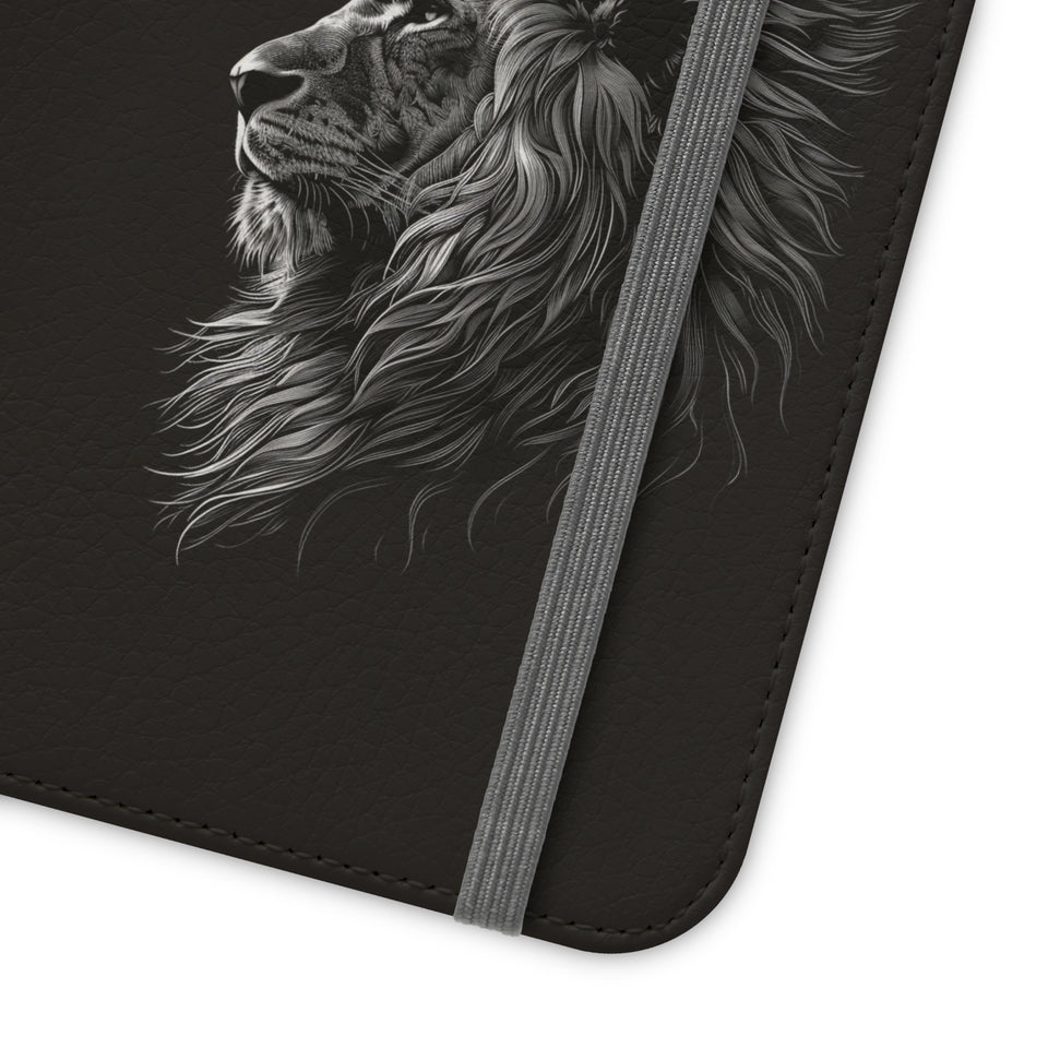 Lion Phone Case | Lion Wallet Phone Case Gifts | IPhone & Samsung Galaxy Lion Flip Cases