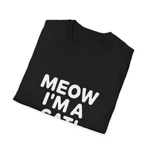 Funny Cat Halloween Unisex T-Shirt - Meow I'm A Cat Costume Funny Cat Halloween Unisex T-Shirt - Meow I'm A Cat Costume