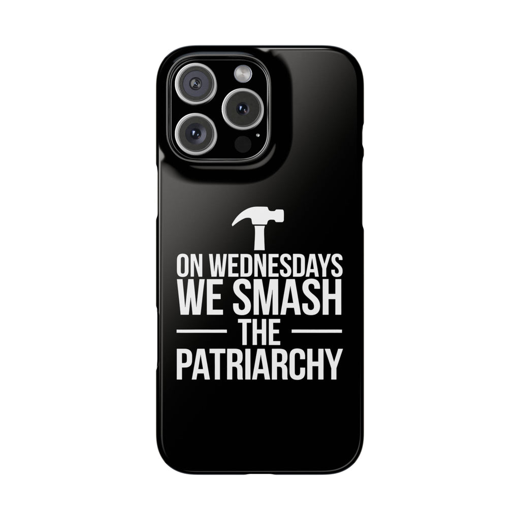 Premium On Wednesdays We Smash The Patriarchy iPhone Case | Feminist Gifts Slim Phone Cases