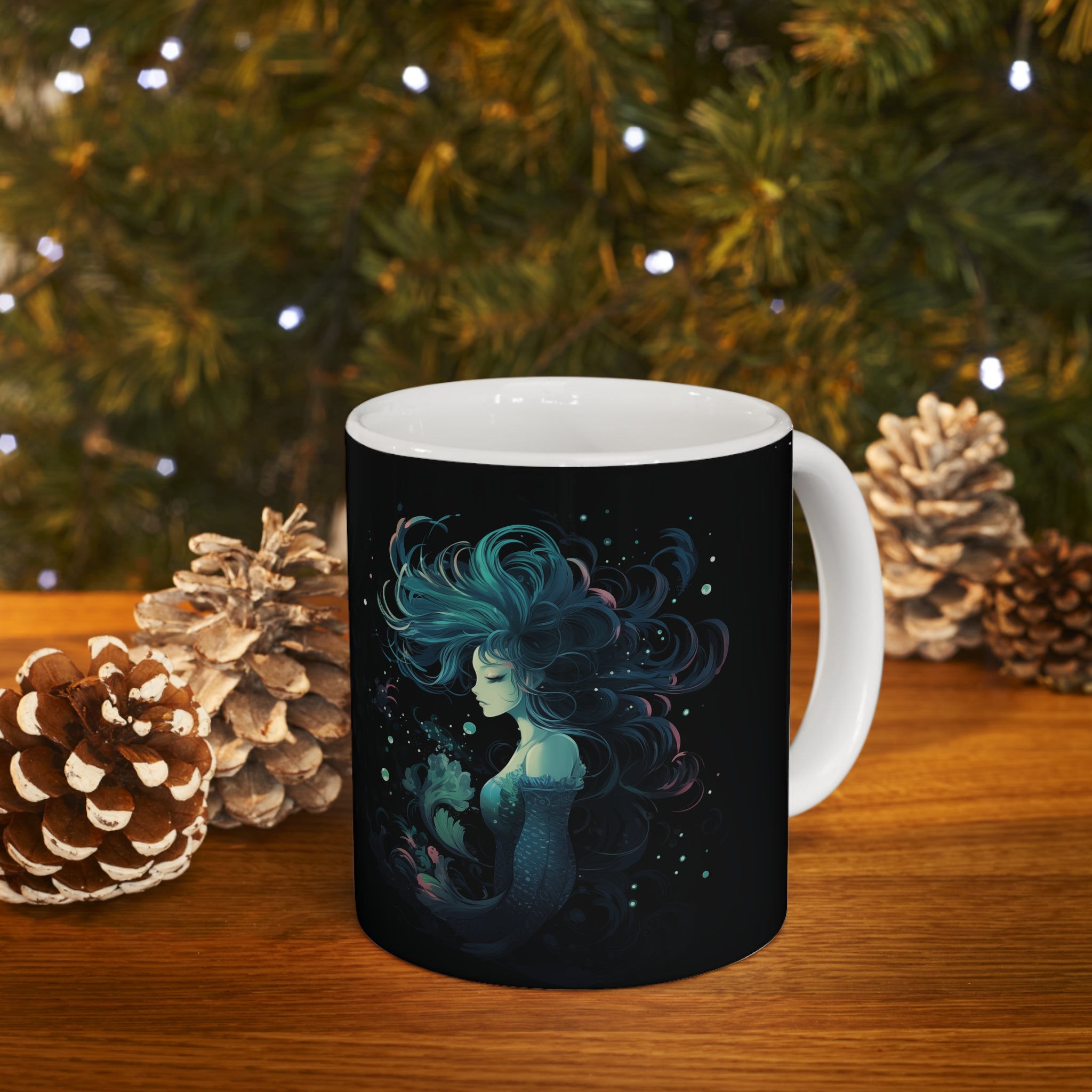 mermaid mug, mermaid coffee mug, mermaid gift, mermaid gifts for women, mermaid gifts for adults, mermaid presents, black mermaid shirt, mermaid shirts for adults