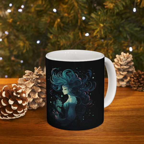 mermaid mug, mermaid coffee mug, mermaid gift, mermaid gifts for women, mermaid gifts for adults, mermaid presents, black mermaid shirt, mermaid shirts for adults